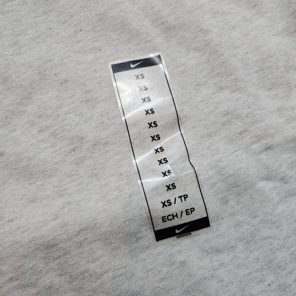 Nike Solo Swoosh Crewneck Sweatshirt Heather Grey XS Unisex Fleece DX1361-051 LE - Picture 6 of 13